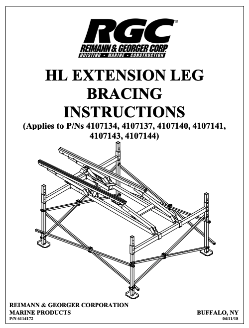 HL Extension Leg Bracing Instructions