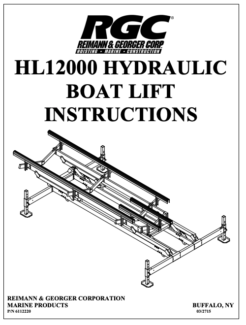 Hydraulic Boat Lift Instructions (HL12000)