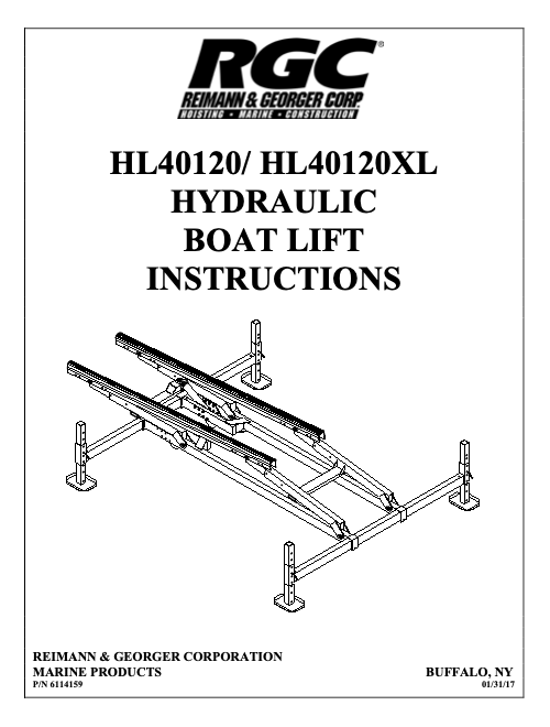 Hydraulic Boat Lift Instructions (HL4000)