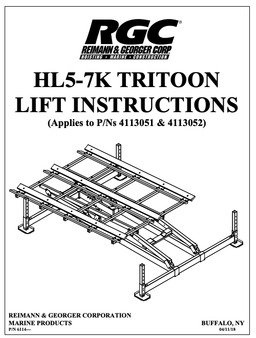 HL5-7K Tritoon Lift Instructions